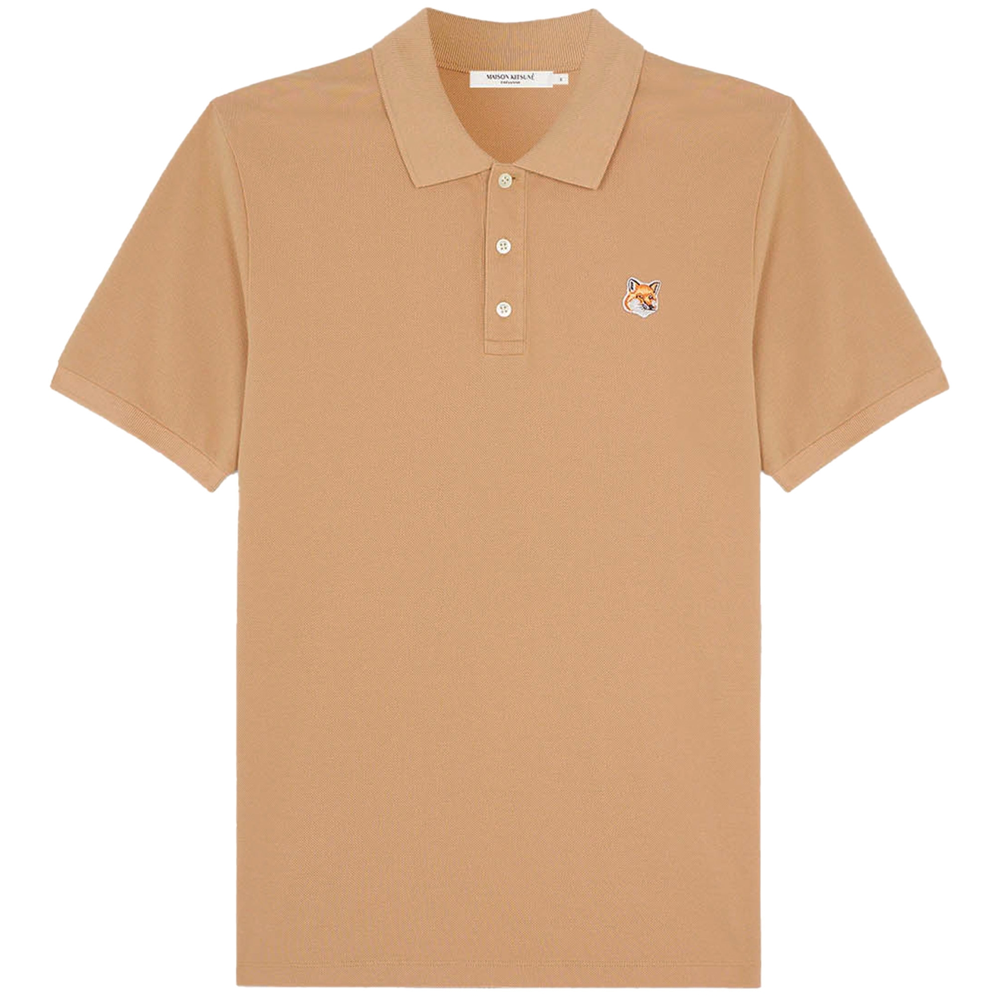 Maison Kitsune Fox Head Patch Classic Polo Shirt - Beige